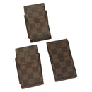 LOUIS VUITTON Damier Ebene Etui Cigarette Case 3Set N63024 LV Auth 131126-1