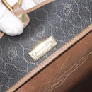 Christian Dior Honeycomb Canvas Shoulder Bag PVC Black Gold Auth 131127-18