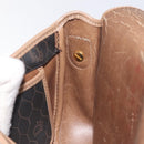 Christian Dior Honeycomb Canvas Shoulder Bag PVC Black Gold Auth 131127-20