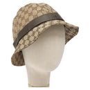 GUCCI GG Canvas Bucket Hat L Beige Auth 131132-1