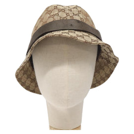 GUCCI GG Canvas Bucket Hat L Beige Auth 131132 - 0