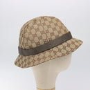 GUCCI GG Canvas Bucket Hat L Beige Auth 131132-5