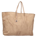 BOTTEGA VENETA Tote Bag Nylon Beige Auth 131133-1