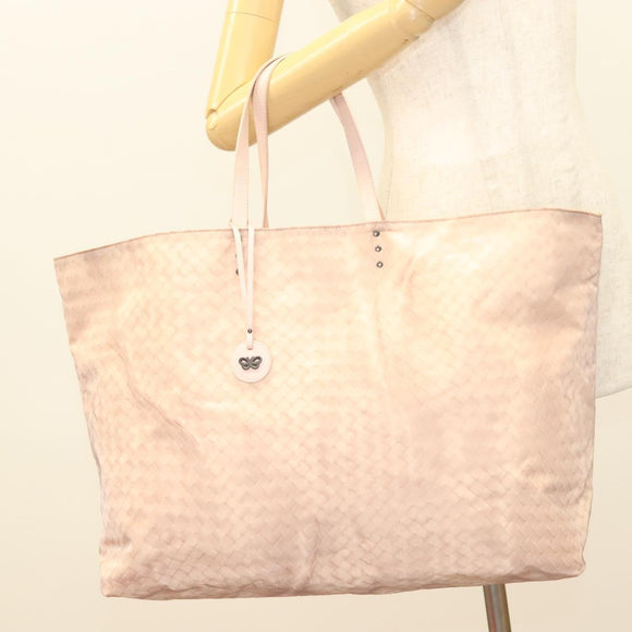 BOTTEGA VENETA Tote Bag Nylon Beige Auth 131133