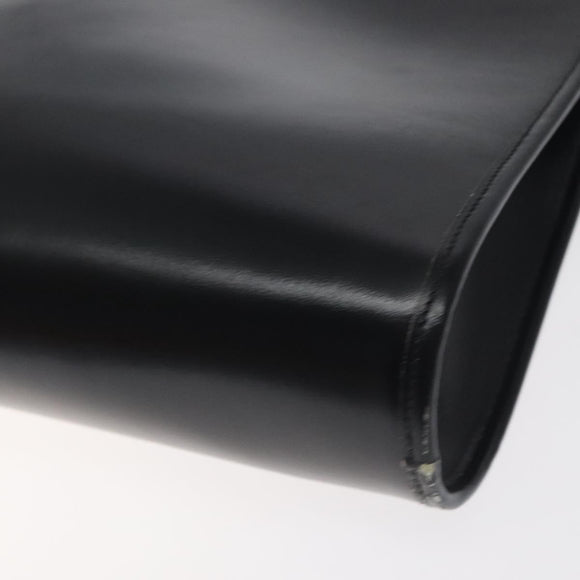 Christian Dior Shoulder Bag Leather Black Gold Auth 131135