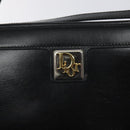 Christian Dior Shoulder Bag Leather Black Gold Auth 131135-17