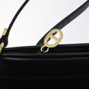 Christian Dior Shoulder Bag Leather Black Gold Auth 131135-10