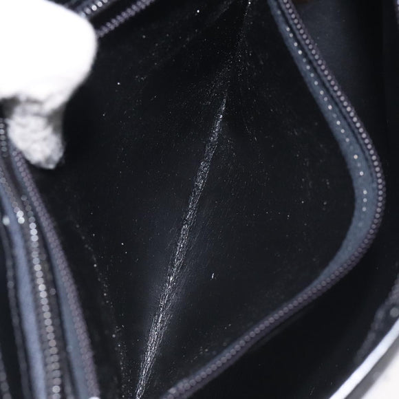 Christian Dior Shoulder Bag Leather Black Gold Auth 131135