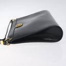 Christian Dior Shoulder Bag Leather Black Gold Auth 131135-4