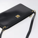 Christian Dior Shoulder Bag Leather Black Gold Auth 131135-6