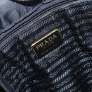 PRADA Tote Bag nylon metal Black Gold Auth 131136-15