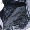 PRADA Tote Bag nylon metal Black Gold Auth 131136-20