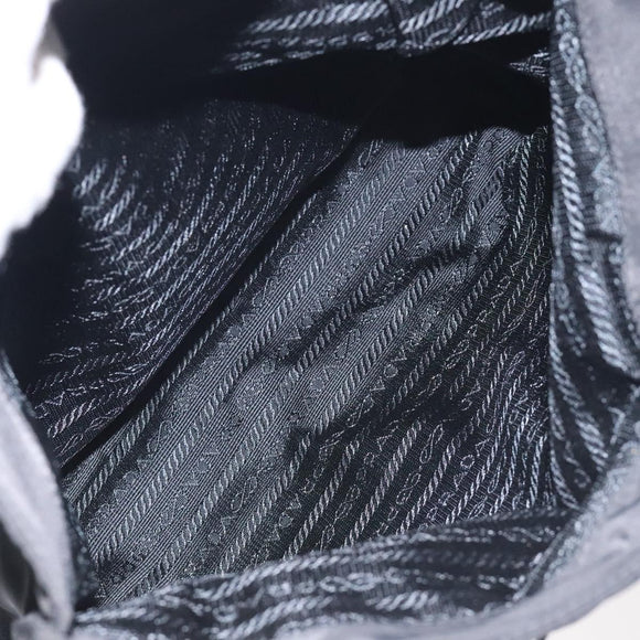 PRADA Tote Bag nylon metal Black Gold Auth 131136