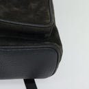 GUCCI Bamboo Backpack Suede Black Gold 003 2058 0016 Auth 131139-13