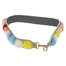 FENDI Shoulder Strap Leather Multicolor Auth 131152-1
