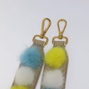 FENDI Shoulder Strap Leather Multicolor Auth 131152-6