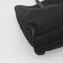 FENDI Zucca Canvas Hand Bag Black Silver Auth 131157-11