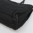 FENDI Zucca Canvas Hand Bag Black Silver Auth 131157-15