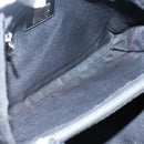 FENDI Zucca Canvas Hand Bag Black Silver Auth 131157-16