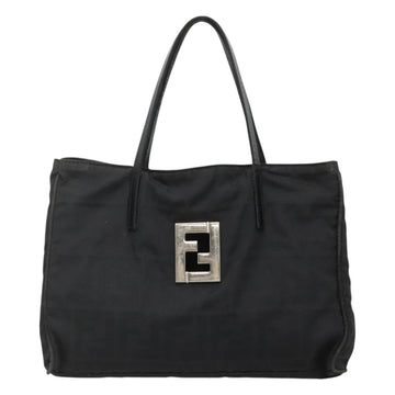 FENDI Zucca Canvas Hand Bag Black Silver Auth 131157 - 0