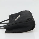 FENDI Zucca Canvas Hand Bag Black Silver Auth 131157-4