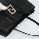 FENDI Zucca Canvas Hand Bag Black Silver Auth 131157-6