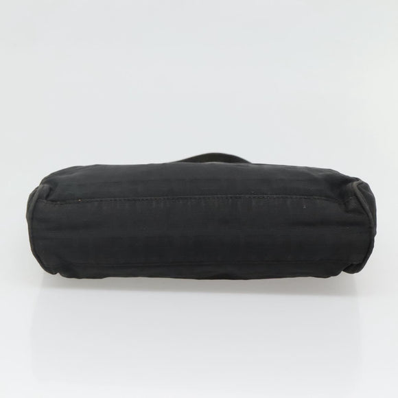 FENDI Zucca Canvas Hand Bag Black Silver Auth 131157