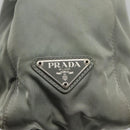 PRADA Tote Bag Nylon Khaki Silver Auth 131158-17