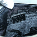 PRADA Tote Bag Nylon Khaki Silver Auth 131158-18