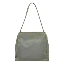 PRADA Tote Bag Nylon Khaki Silver Auth 131158 - 0