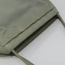 PRADA Tote Bag Nylon Khaki Silver Auth 131158-6