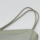 PRADA Tote Bag Nylon Khaki Silver Auth 131158-8