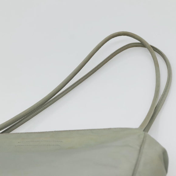 PRADA Tote Bag Nylon Khaki Silver Auth 131158