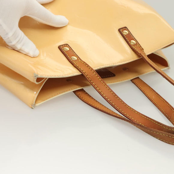 LOUIS VUITTON Vernis Reade MM Hand Bag Marshmallow Pink M91304 LV Auth 131159