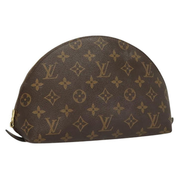 LOUIS VUITTON Monogram Trousse Demi Ronde Cosmetic Pouch M47520 LV Auth 131163