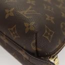 LOUIS VUITTON Monogram Trousse Demi Ronde Cosmetic Pouch M47520 LV Auth 131163-16
