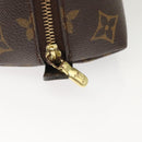 LOUIS VUITTON Monogram Trousse Demi Ronde Cosmetic Pouch M47520 LV Auth 131163-8