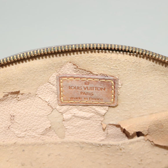 LOUIS VUITTON Monogram Trousse Demi Ronde Cosmetic Pouch M47520 LV Auth 131163