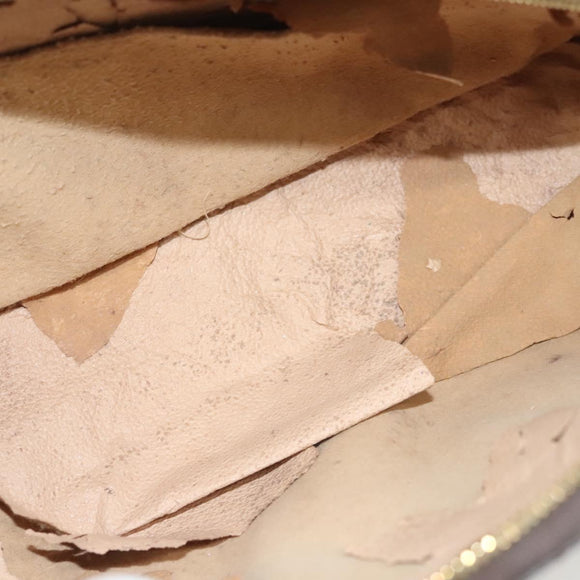 LOUIS VUITTON Monogram Trousse Demi Ronde Cosmetic Pouch M47520 LV Auth 131163