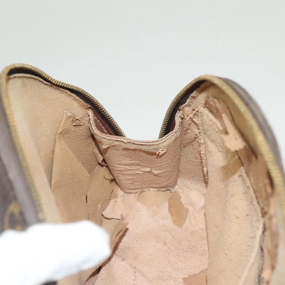 LOUIS VUITTON Monogram Trousse Demi Ronde Cosmetic Pouch M47520 LV Auth 131163