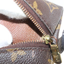 LOUIS VUITTON Monogram Trousse Demi Ronde Cosmetic Pouch M47520 LV Auth 131163-12