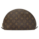 LOUIS VUITTON Monogram Trousse Demi Ronde Cosmetic Pouch M47520 LV Auth 131163-13