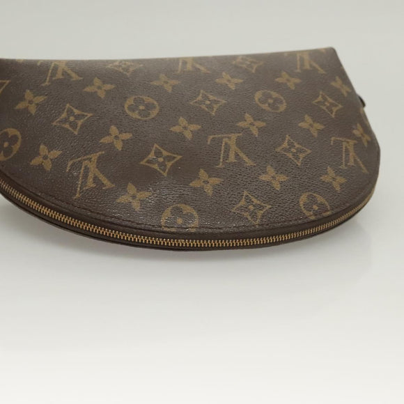 LOUIS VUITTON Monogram Trousse Demi Ronde Cosmetic Pouch M47520 LV Auth 131163