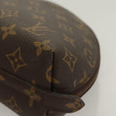 LOUIS VUITTON Monogram Trousse Demi Ronde Cosmetic Pouch M47520 LV Auth 131163-14