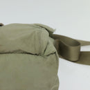 PRADA Shoulder Bag Nylon Khaki Silver Auth 131164-15