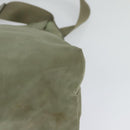 PRADA Shoulder Bag Nylon Khaki Silver Auth 131164-17