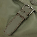 PRADA Shoulder Bag Nylon Khaki Silver Auth 131164-10
