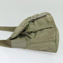 PRADA Shoulder Bag Nylon Khaki Silver Auth 131164-3