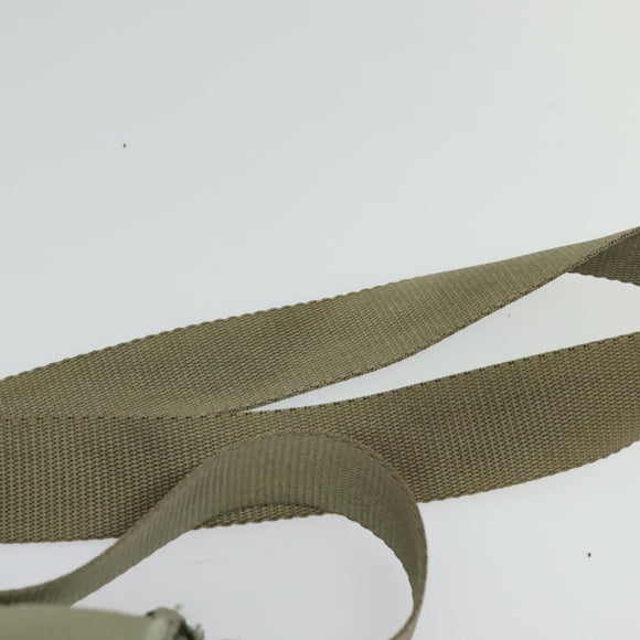 PRADA Shoulder Bag Nylon Khaki Silver Auth 131164