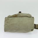 PRADA Shoulder Bag Nylon Khaki Silver Auth 131164-5